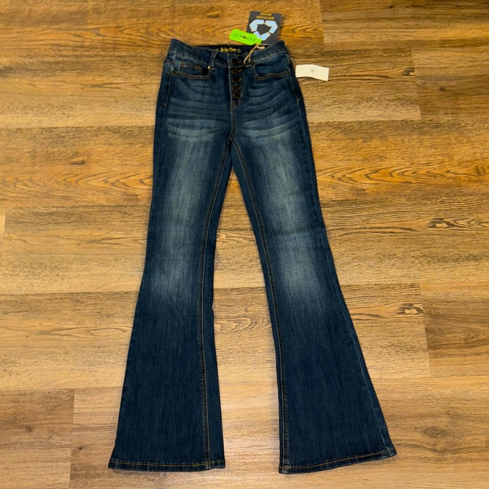 Indigo Rein size 3 high rise flare Jean